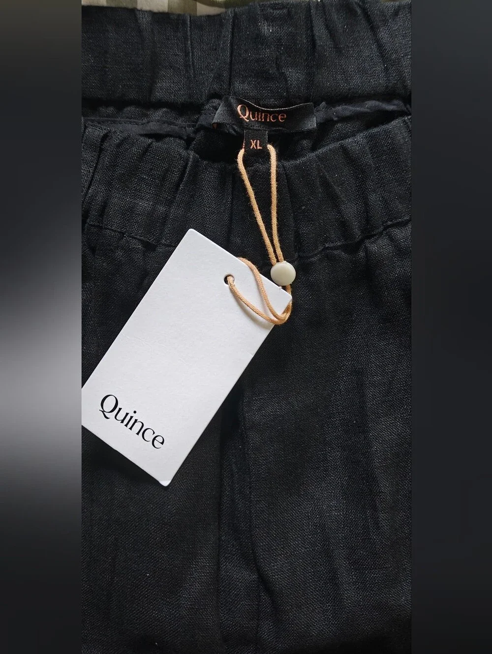 Quince Women's 100% European Linen Pants-Black XL
